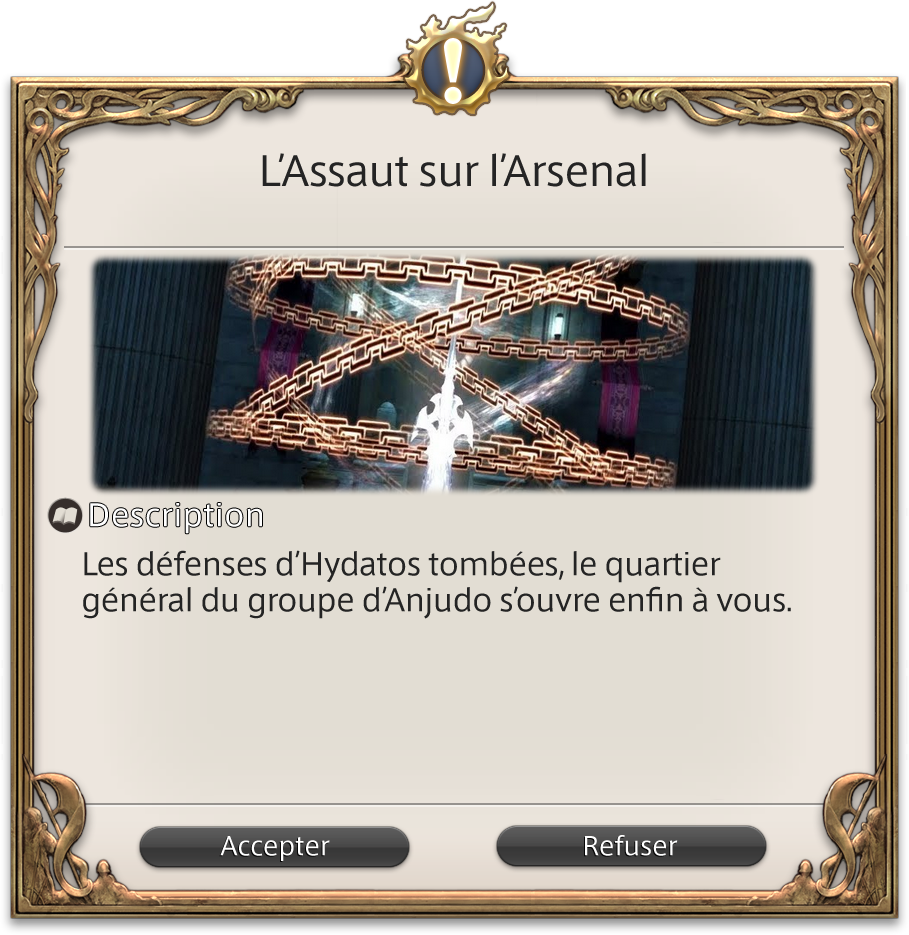 Arc 29 L'Assaut sur l'Arsenal Quests Kanka